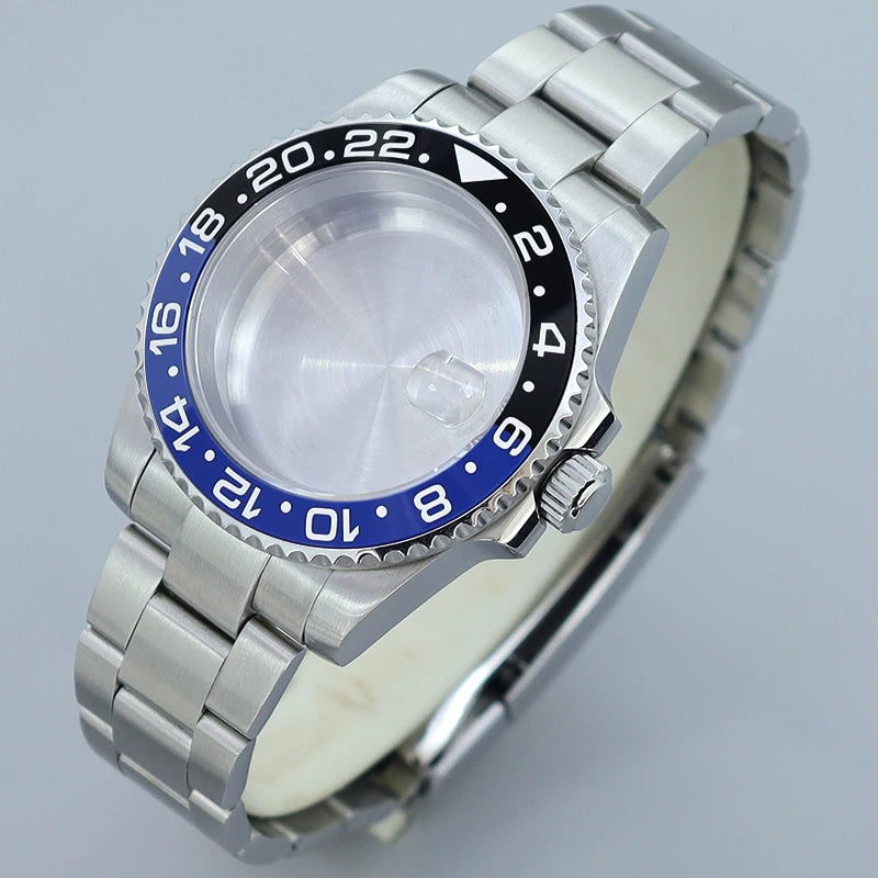 40MM Submariner watch case Eta2824 Sw200 PT5000 Sloping Bezel Sapphire GMT Yacht Master