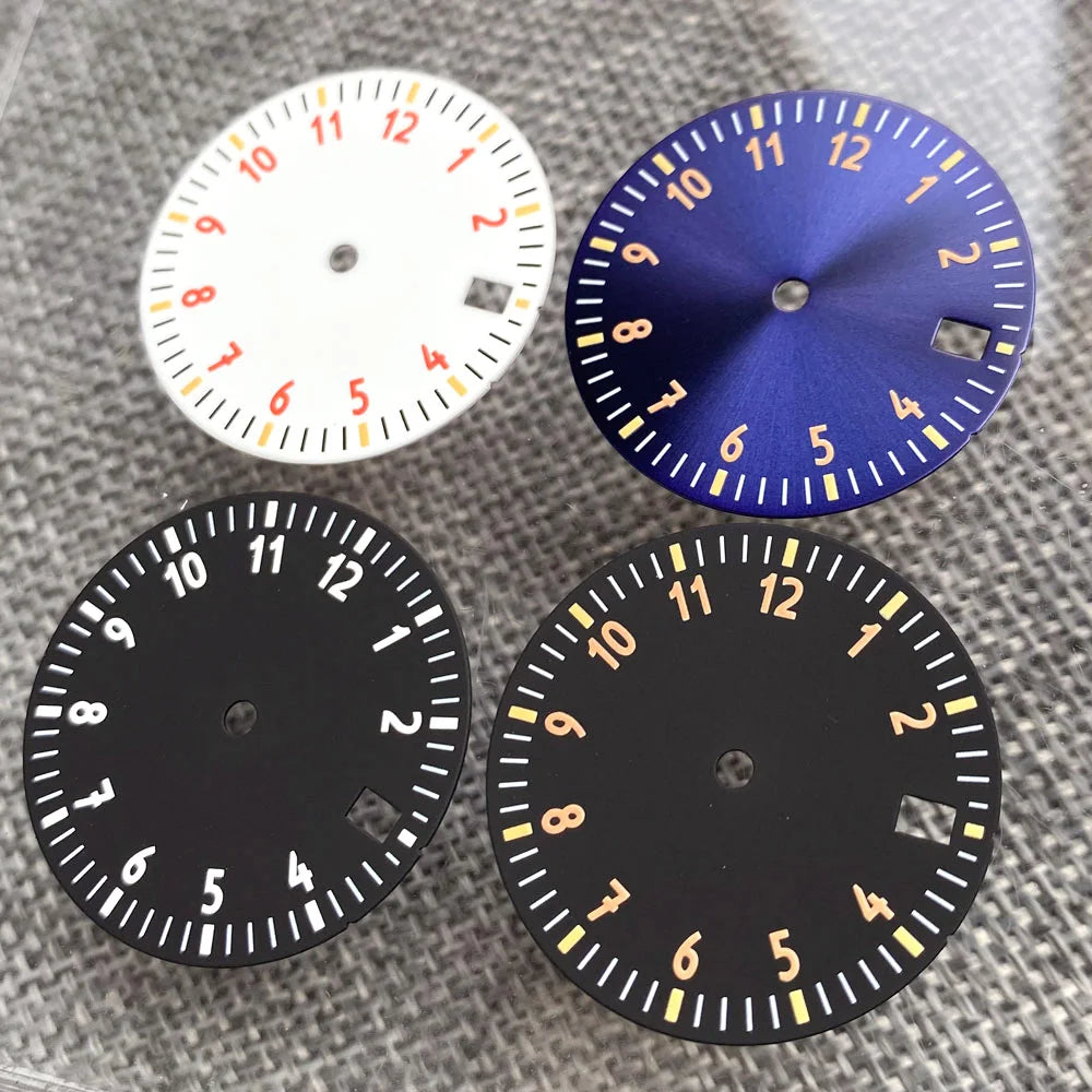 29mm Sterile Watch Dial Face for NH35 NH36 NH38 ETA2824 PT5000 MIYOTA 8215 DG MINGZHU Movt 12 hours Numbers for Dive Pilot Watch