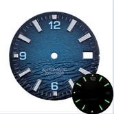 wave dial New Style Sea High Quality 28.5mm Diving Watch 3 Or 3.8 Crown Dial Face With C3 Bgw9 Luminous For Seik Nh35 Movement Skx007 Mods