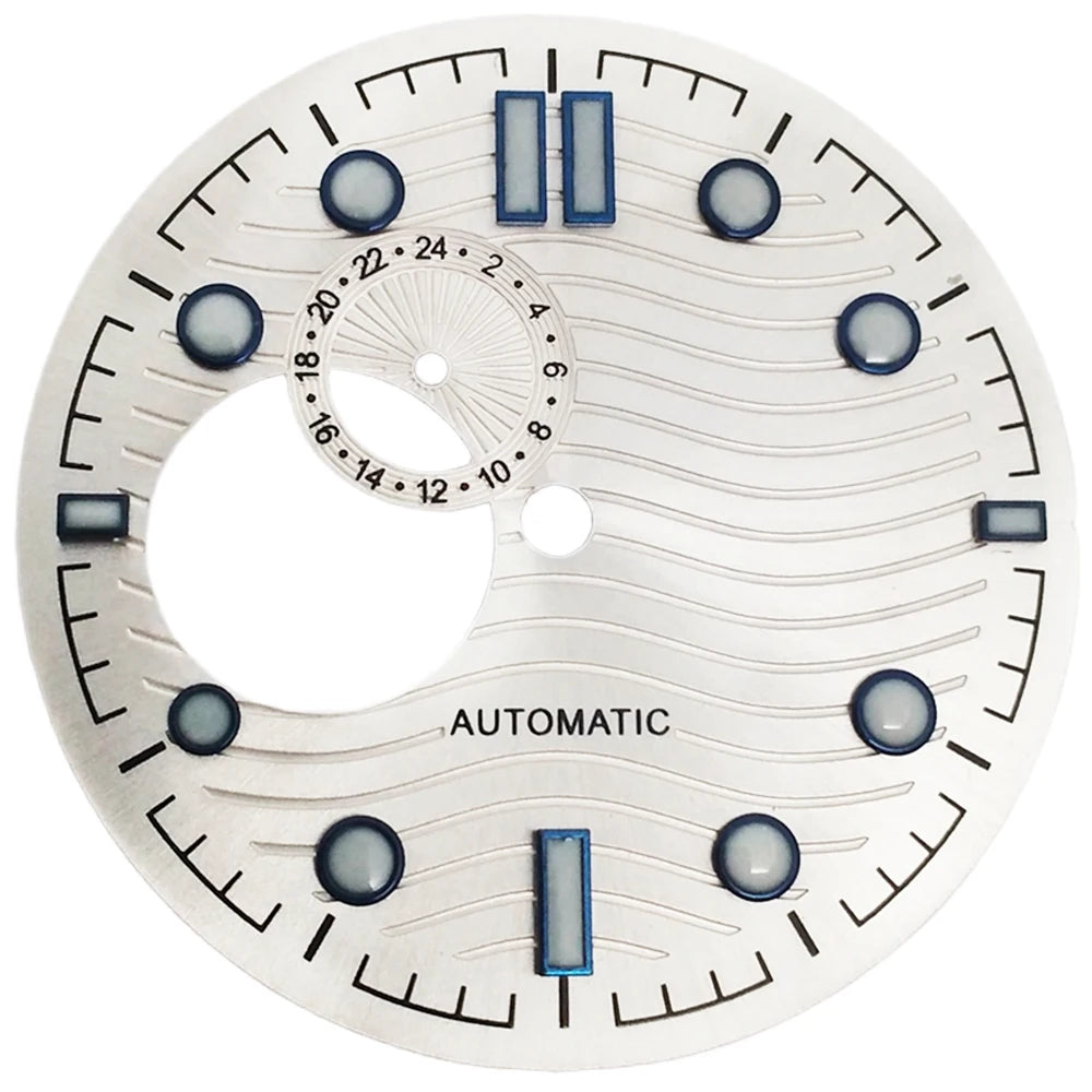 NH39 Watch Dials 31mm Subsecond dial  Hands Green Luminous  Watch Accessories Parts