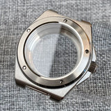 40mm Engineer Watch Case Glass back Solid back For  NH35 NH36 NH34 PT5000 ETA1824  Movement Bracelet Rubber strap Two tone gold