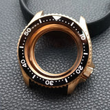 Gold Skx007 Case Mod For NH35 42mm 316 Rose Gold  Steel Case Fit NH35 NH36 Movement/Dial Case Plane Sapphire Glass 22mm Strap Watch Box