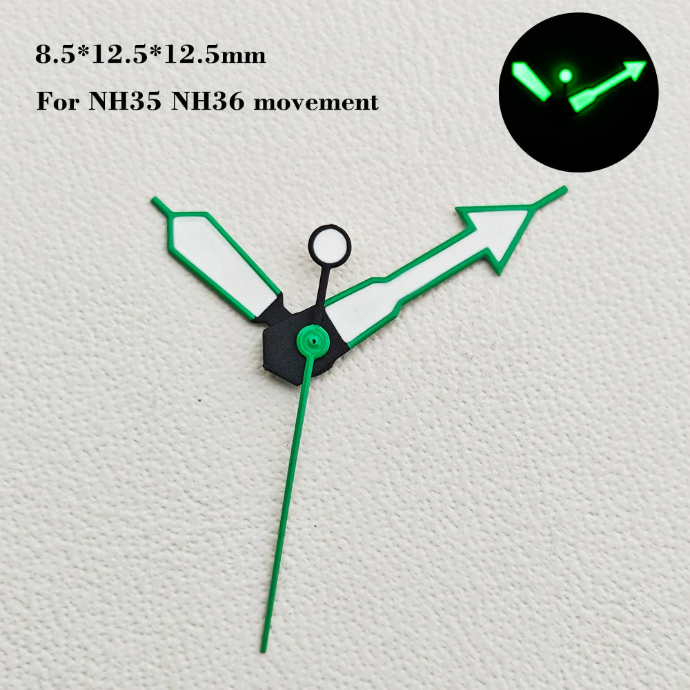 28.5mm SKX007 watch dial NH34 NH35 NH36 automatic SRP Green Luminous Custom logo