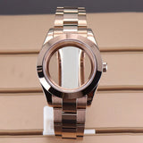 Explorer Watch Case 36mm/39mm Silver Rose Gold yellow Gold Two tone Sapphire 316L stainless Steel For Nh35 Nh36 NH34 NH38 Nh70 Miyota 8215 8285Movement