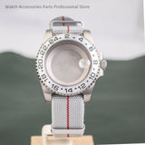 40mm Titanium Watch Case Nylon Strap Sapphire  For ETA2824 PT5000 NH35 NH36 SUB GMT Watch Accessories