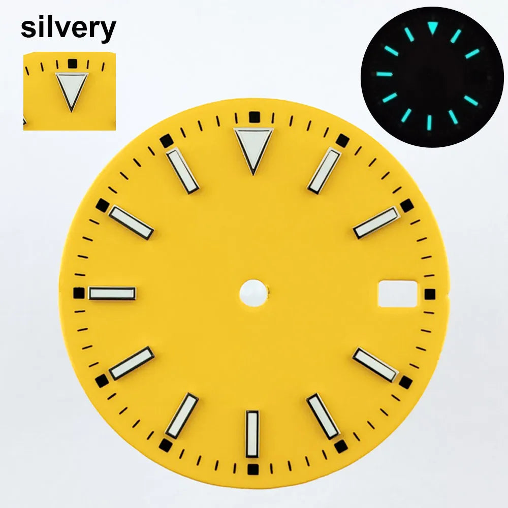 151 type of dials Submariner 28.5mm dial with calendar window suitable for NH35 movement luminous dial can support DIY dial customization name/logo