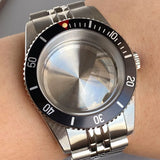 38mm Diver Watch Case GMT Case Stainless Steel Brushed 200M  Fit NH34 GMT NH35 Domed Sapphire Glass Alloy Insert 120 Click Bezel