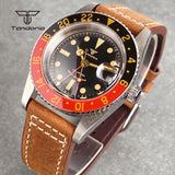 Tandorio NH34 GMT Watch 6542 homage 38mmTD218S Sapphire 20BAR Diver 24H Glass Bezel Sapphire