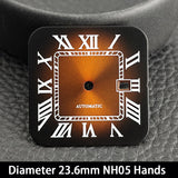 33mm Santos Watch Case For Women Small Size NH05 AUTOMATIC Stainless Steel Square Sapphire 5Bar