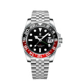 40mm RONDA 515 Quartz GMT Watch Corgeut 100M Water Resistant Luminous Sapphire