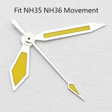 RICHUS NH35 Silver Watch Hands Fit NH35 NH36 PT5000 ETA2836 2824 DG2813 3804 Miyota8215 8205 821A Movement Watch Accessories