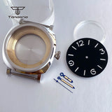 Polished Square Watch Case 42mm Rediomir Mod Parts 35mm Sandwich Dial+Hands Fit NH35 NH36 NH38 Miyota8215 821A 8205 ETA2824 PT5000 ST2130 Sapphire