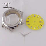 Tandorio Cocktail Mod Watch Case Domed Sapphire 40mm NH35 Automatic +33.5mm Dial Set Glass Back GS Style Accessary