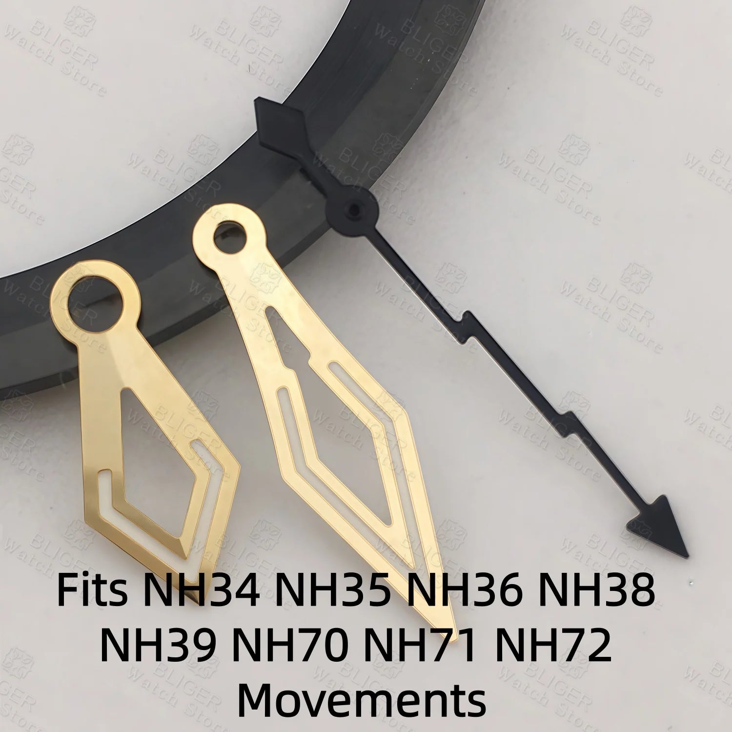 Hollow Watch Hands Fits NH35 PT5000 Movement C3 Green Luminous