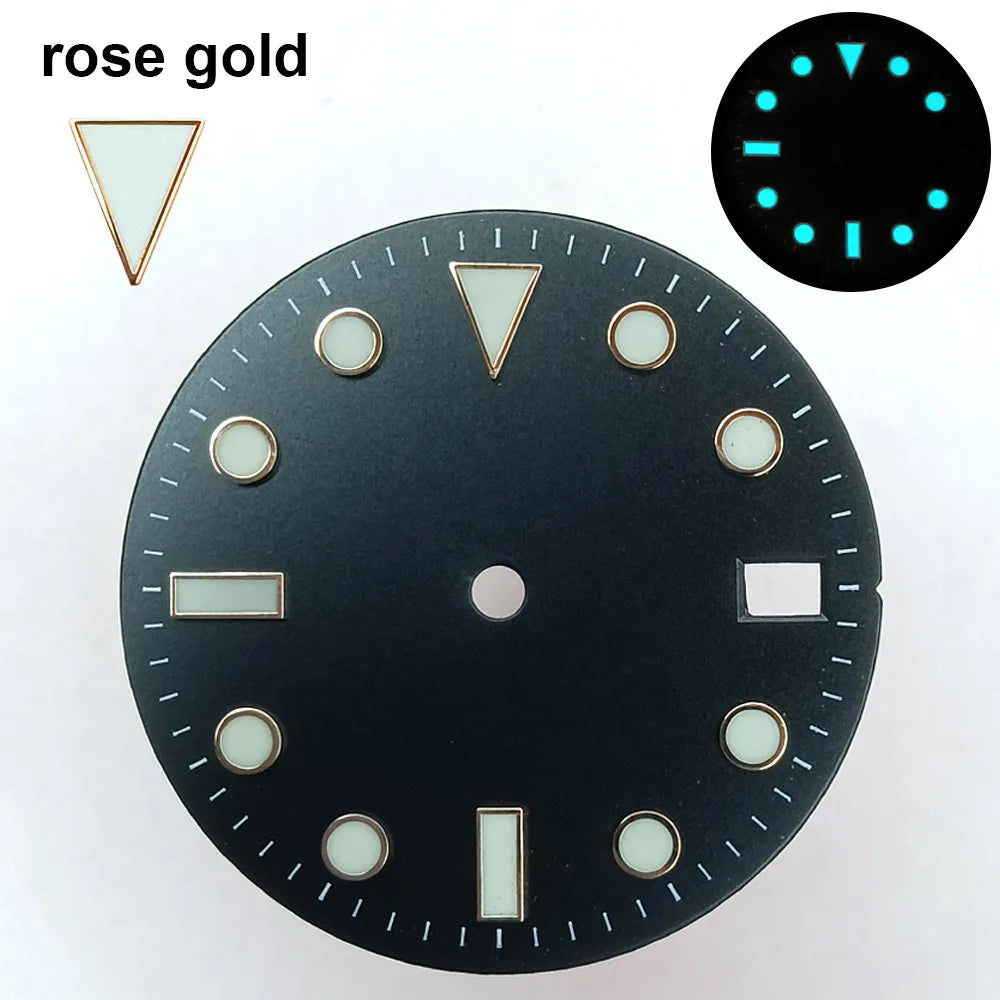 151 type of dials Submariner 28.5mm dial with calendar window suitable for NH35 movement luminous dial can support DIY dial customization name/logo