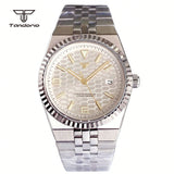 41mm Land-Dweller Style Watch Tandorio TD305k Date Sapphire Sterile Glass Back 5ATM