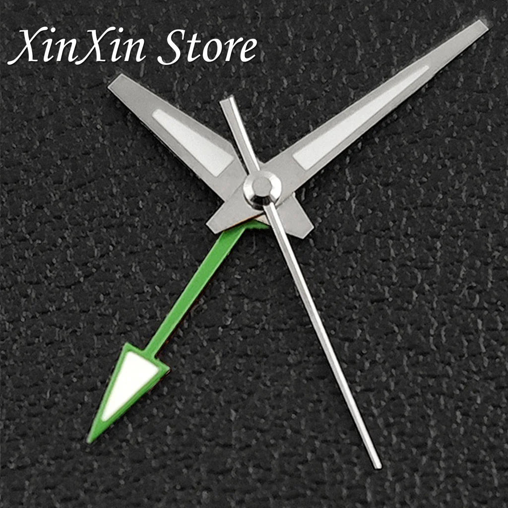 GS 4 Pointers NH34A GMT Watch Hands C3 Green Luminous Watch Needles for NH34 NH35 NH36 NH38 Movement