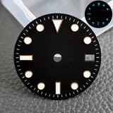 28.5mm blue lume NH35 NH34 Dial Single Calendar Submariner style with Hands Watches accessory