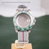 40mm Titanium Watch Case Nylon Strap Sapphire  For ETA2824 PT5000 NH35 NH36 SUB GMT Watch Accessories