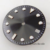 29mm Grey Sunburst Watch Dial Blue Luminous Rose Gold Edge Fit NH35A NH36A ETA2824 2836 Miyota82 Series Mingzhu DG 2813