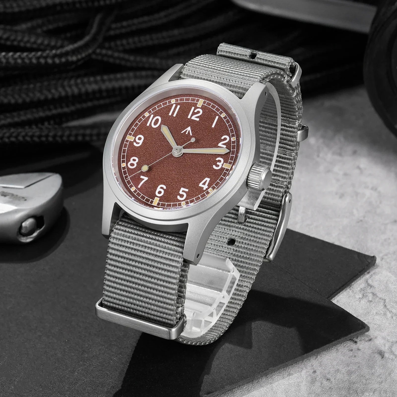 Militado ML12 Military Watch VH31 Quartz Domed Sapphire  C3 Luminous 38mm 10Bar