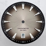 33mm AT Style Watch Dial Wristwatch Parts Sunburst Gradient Black Ocean Blue Red Dial Luminous Fits NH35 Movement 6 o'clock