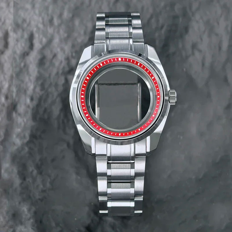 Premium 40mm 44GS Design Case Fit 32.5mm Dial Sapphire Crystal Chapter Ring Matches High Quality Automatic Luxury GMT NH35 NH34