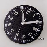 40mm Square Watch Case Glass Back Rubber Strap Dial Hands Set Fit NH35A NH36A Automatic Movement Sapphire Glass