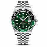40mm Ronda 515 Quartz GMT Watch CORGEUT Sapphire 10ATM Travel Wristwatch