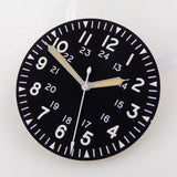 33.5mm Black Watch Dial Fit For NH34 NH36 NH35 Automatic Movement Arabic Numerals