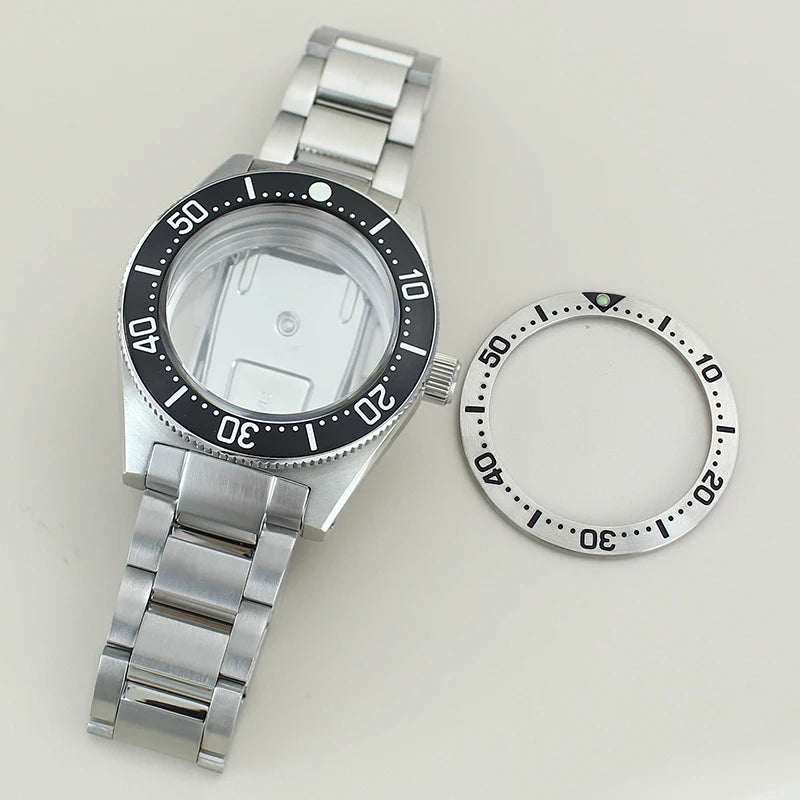 40.5mm Modified SPB143J1/SPB253J1 Black Tiger Whale Watch Case For Seiko NH35 NH34 NH36 NH38 Movement