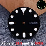 28.5mm Day-Date Dial for NH36 watch dial Green luminous Mod accessories parts 13 colors