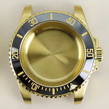 40MM PVD Gold Submariner Watch Case  GMT Yacht Master Polish Strap Sapphire Glass For NH35 NH36 NH34 NH38 Miyota 8215 Eta 2824 GMT SUB Yacht 20ATM waterproof