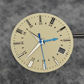 31MM ウォッチダイヤル ベージュ GMT ウォッチフェイス + ウォッチハンド 非発光 シングルデイト表示 日本製 NH34 ムーブメント交換部品