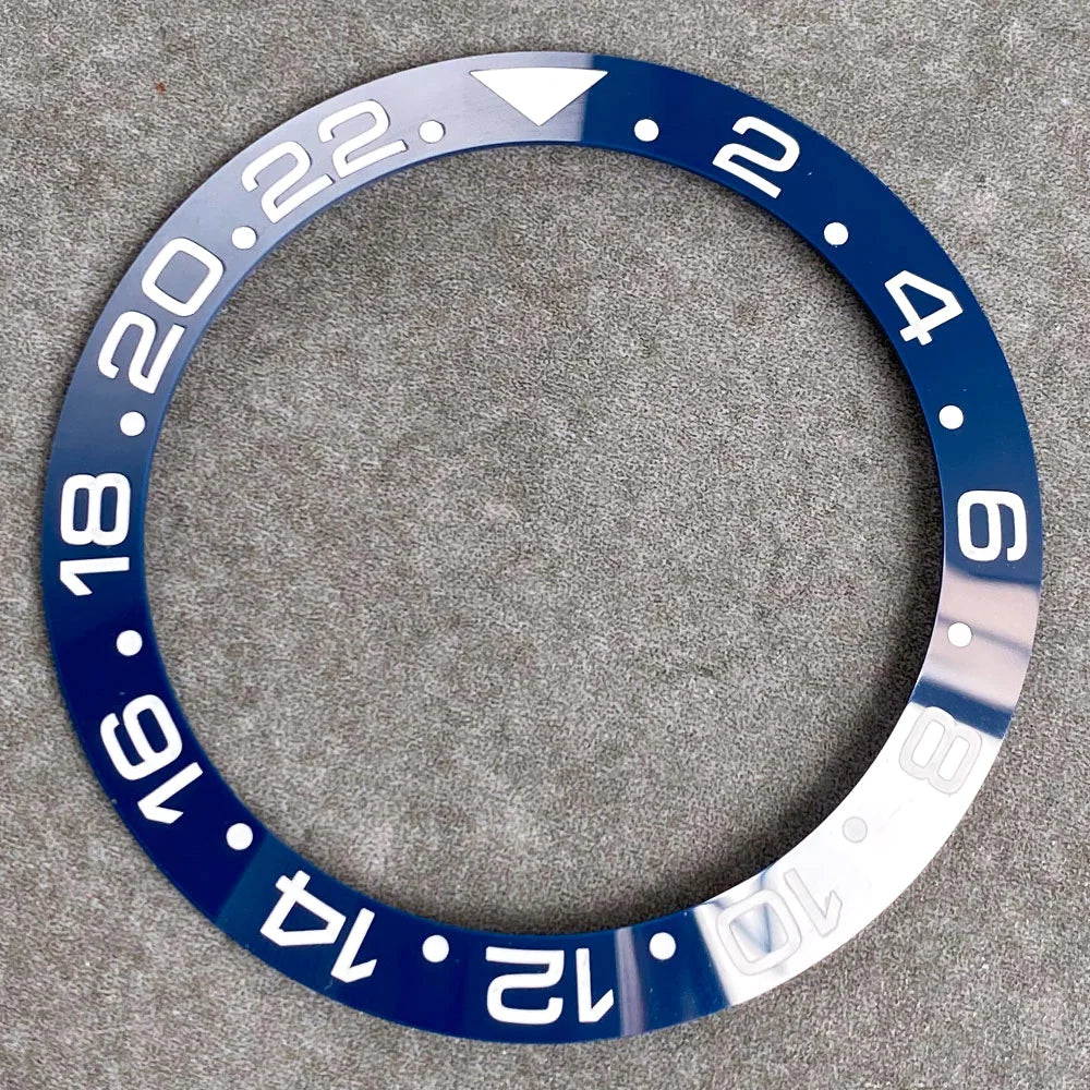 39.8mm*31.6mm Ceramic/Alloy Bezel Insert for GMT SUB SEA Steel Watch Slope Bezel Ring Dive Watch Mod