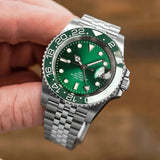 Tandorio GMT Watch TD258B Luminous 40mm NH34A Automatic 20BAR  Sapphire
