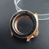 Gold Skx007 Case Mod For NH35 42mm 316 Rose Gold  Steel Case Fit NH35 NH36 Movement/Dial Case Plane Sapphire Glass 22mm Strap Watch Box