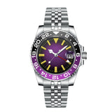 Quartz GMT Watch Custom Logo 40mm Swiss Ronda 515-24 Movt 10Bar Sapphire