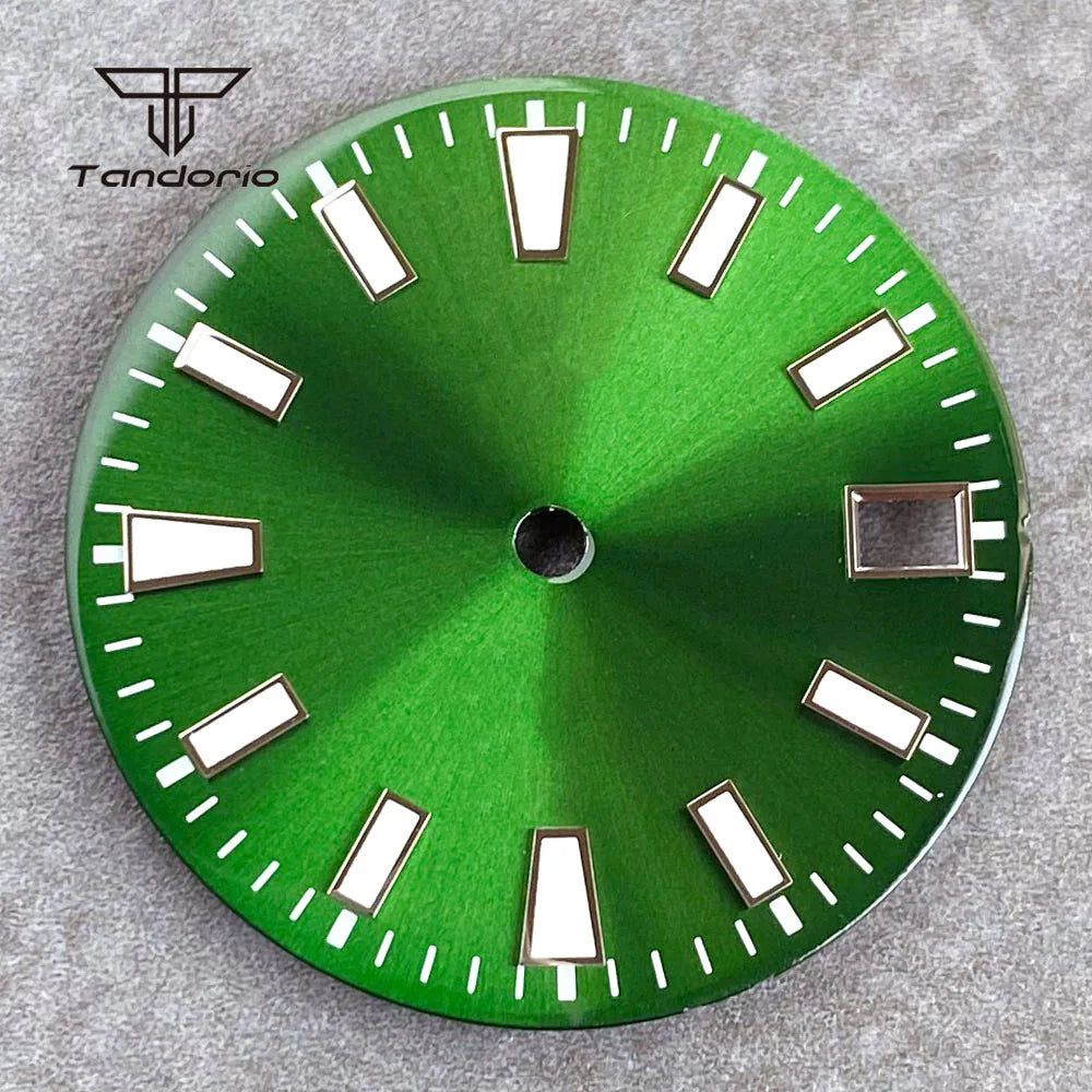 29mm NH35 Automatic Watch Dial Face Sunburst Date Window Hands Set Fit NH35 NH36 NH38 Movement Men's Wristwatch Accessories Part