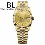 36mm39mm Two-tone Rose Gold DateJust Fluted Sapphire Roman Index Bubble 10Bar