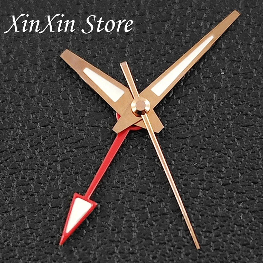 GS 4 Pointers NH34A GMT Watch Hands C3 Green Luminous Watch Needles for NH34 NH35 NH36 NH38 Movement