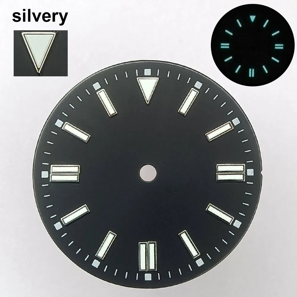 151 type of dials Submariner 28.5mm dial with calendar window suitable for NH35 movement luminous dial can support DIY dial customization name/logo