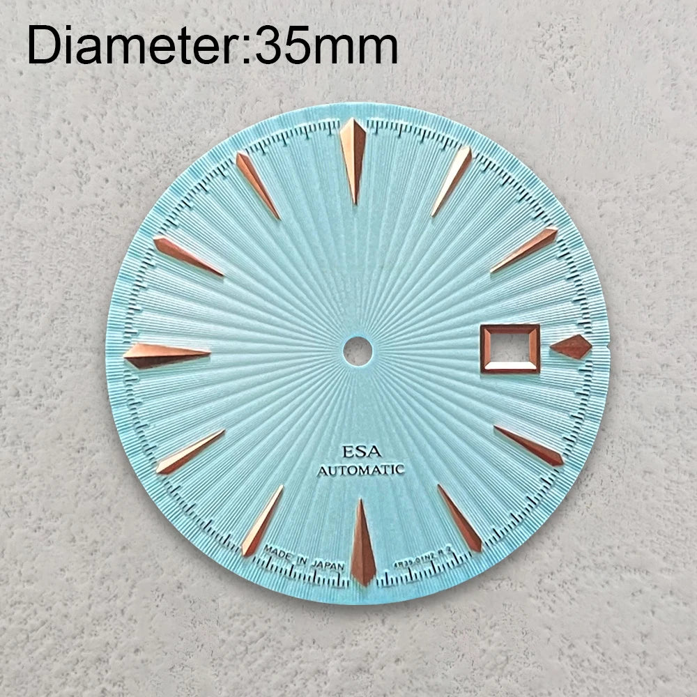35mm Cocktail Dial Suitable For NH35 Japan Movement Vertical Stripe High Quality Dial Watch Modification Accessories
