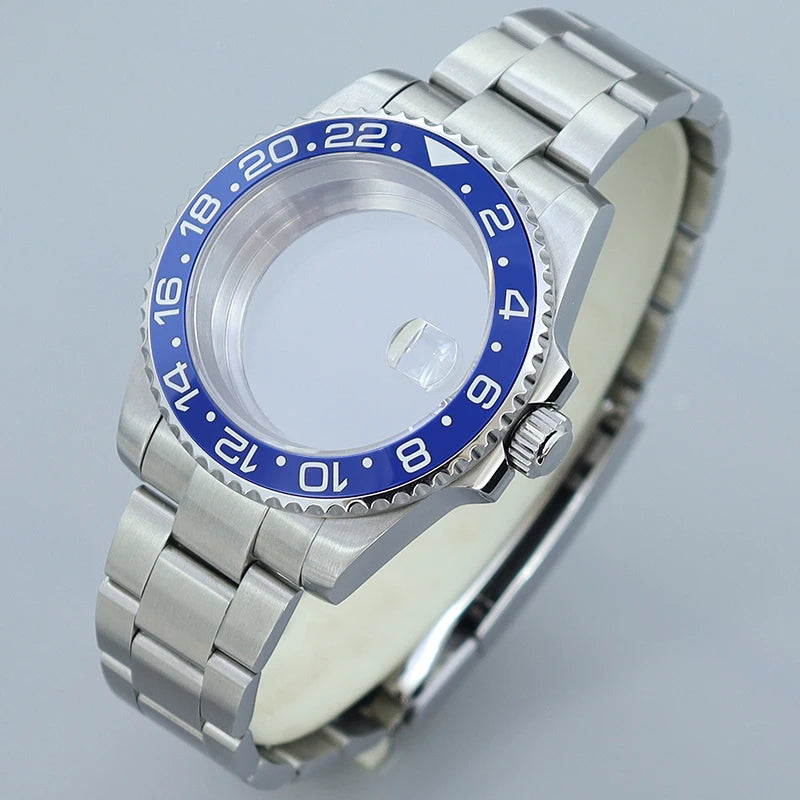 40MM Submariner watch case Eta2824 Sw200 PT5000 Sloping Bezel Sapphire GMT Yacht Master