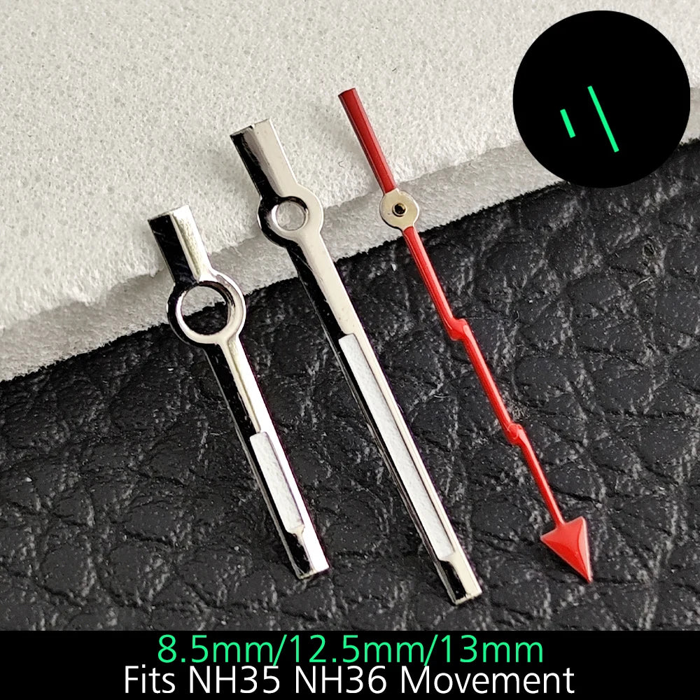 28.5MM Watch Dial Luminous Dial Fit NH35/M8215/E2824 Movement Accessories Watch Parts Watch For man Sterile Dial NH35 Hands