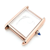 Women Tank Watch Case Roman Markers 27*35mm No Logo For Seiko VJ24 Quartz Movement Mod Parts