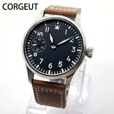 Corgeut Chronograph Watch CG2022 Sapphire 42MM  Asia 6497 Seagull St3600 Automatic Glass Back 3Bar pilot