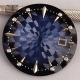 35mm Watch Dial Multicolor Texture Face Date Window Fit NH35 Automatic Watches Sword Hands Set Wristwatch Accessories Mod Parts