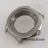 40mm Square Watch Case Glass Back Rubber Strap Dial Hands Set Fit NH35A NH36A Automatic Movement Sapphire Glass