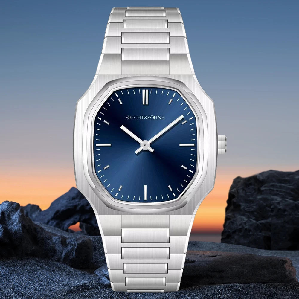 Quartz Octagon Watch Specht & Söhne SP0017N 37MM Square 50M Waterproof Sapphire Super Thin watch